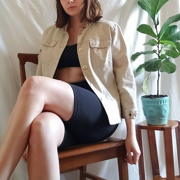 Utility Blazer with Beaded Accents - Picture 3 of 7